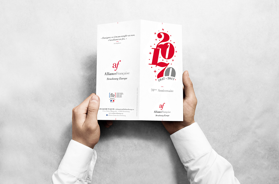 Carte de voeux 2017 - 70ème anniversaire de l'Alliance Française