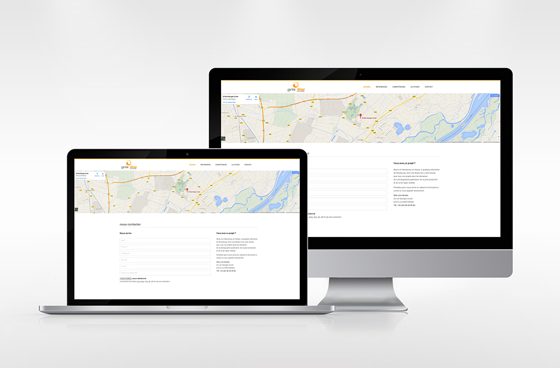Site internet full responsive présentant le studio ainsi que ses différentes réalisations
