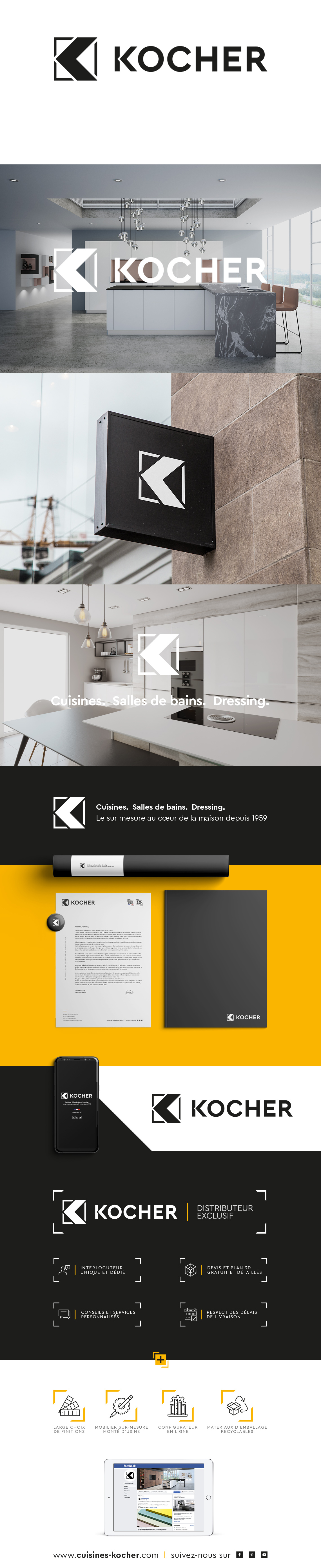 Identité visuelle (logotype) et charte graphique Kocher