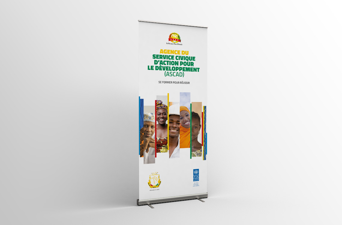 Affiche présentant la contribution du PNUD Guinée dans la lutte contre Ebola