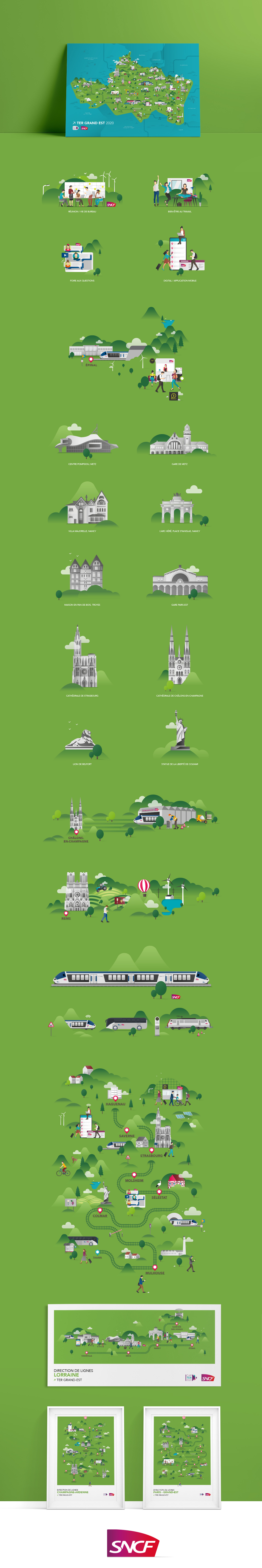 Nouvelle identité visuelle et charte graphique SNCF/TER Grand Est 