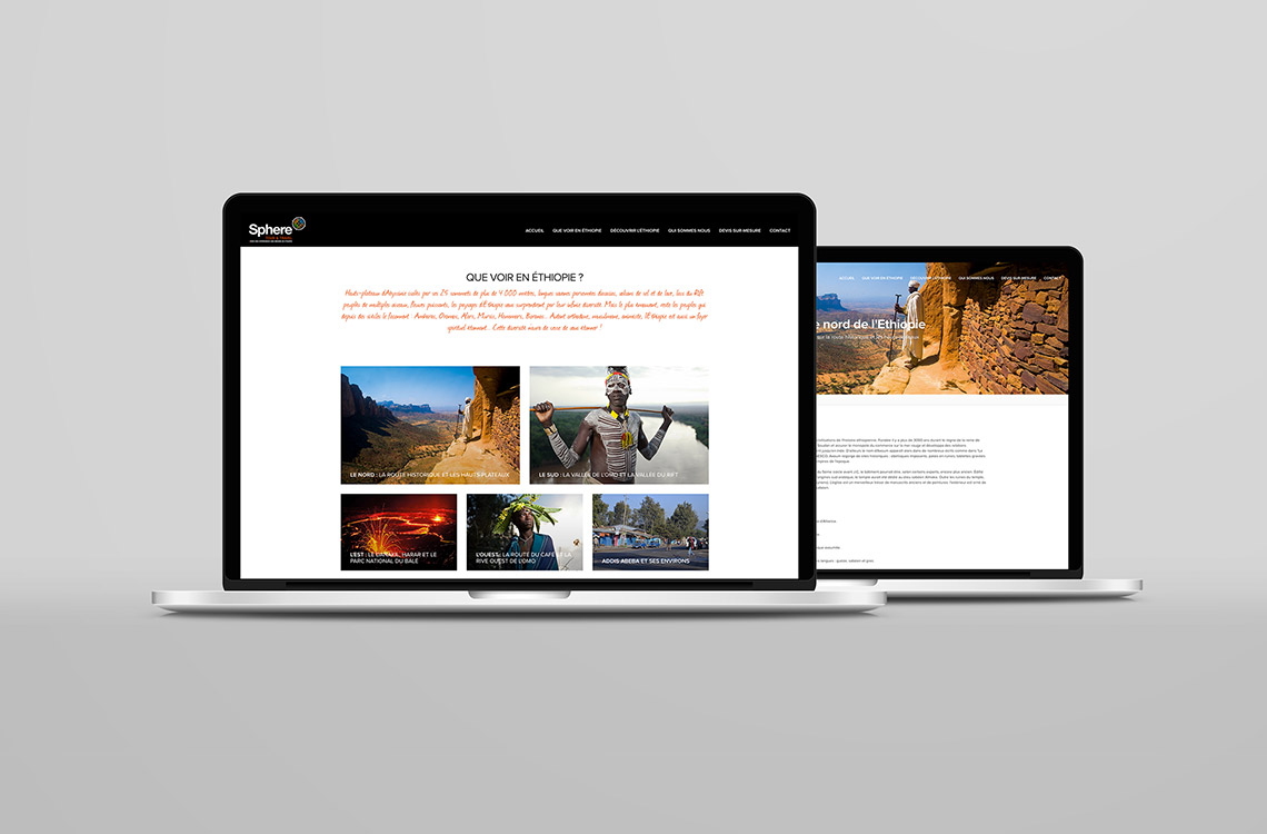 Site internet full responsive - Sphere Tour & Travel