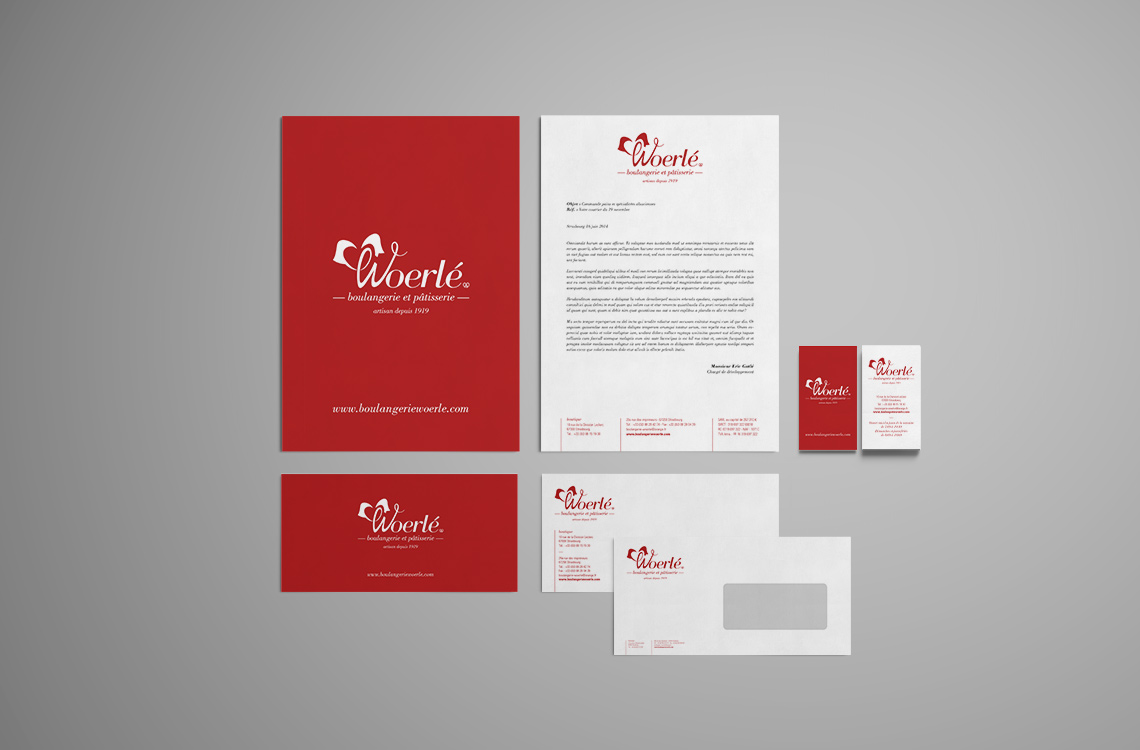 Charte graphique appliquée sur les différents supports imprimés - Woerlé