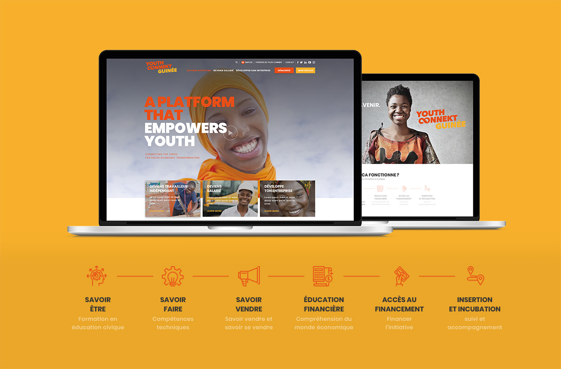 UX/UI Design du site internet Youth Connekt Guinée