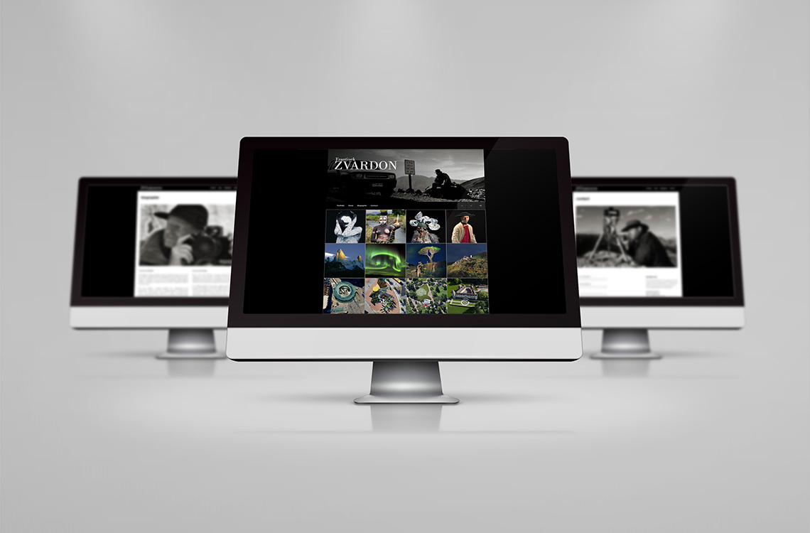 Site internet 100 % responsive réalisé à l'aide du CMS Wordpress présentant les réalisations du photographe Frantisek Zvardon